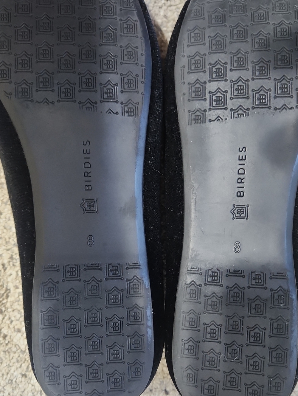 Birdies Starling Velvet Black Flats Smoking Slippers/Flats Size 8 - Picture 11 of 12